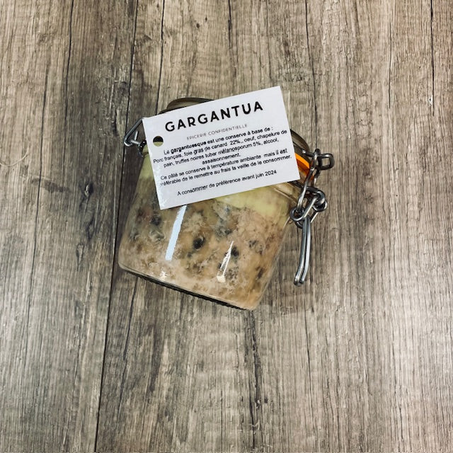 Gargantuesque truffé  : Pâté de cochon foie gras et truffe 5% - conserve de 350 g